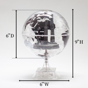 Globe terrestre transparent avec monument de Shanghai, souvenir cadeau de l'usine Huizhou Wellfun - Product Image 2