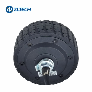 Zltech CE ROHS 4 pouces 24V 100W 2N.m 450 tr/min <span class=keywords><strong>moteur</strong></span> de moyeu de <span class=keywords><strong>roue</strong></span> servo électrique sans balai DC avec pneu en caoutchouc pour voiture AGV - Product Image 5