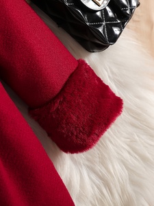 Manteau en peluche pour bébé fille, automne/hiver, col à revers, nœud, bouton en corne, 100% polyester, respirant, vêtements d'extérieur pour jeunes enfants - Cadeau chaud - Product Image 4