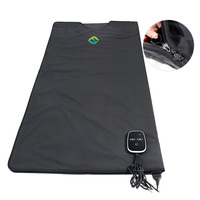 Fuerle Couverture chauffante à fermeture éclair unique en cuir PU Couverture de massage pour sauna Couverture de sauna infrarouge portable à fermeture éclair pour spa