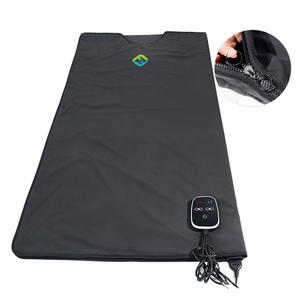 Fuerle Couverture chauffante à fermeture éclair unique en cuir PU Couverture de massage pour <span class=keywords><strong>sauna</strong></span> Couverture de <span class=keywords><strong>sauna</strong></span> infrarouge portable à fermeture éclair pour spa - Product Image 3