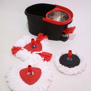 Ensemble de serpillères rotatives 360° de qualité supérieure et <span class=keywords><strong>seau</strong></span> de séparation avec 2 recharges de serpillères, <span class=keywords><strong>seau</strong></span> en plastique – Vente en gros - Product Image 3