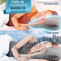 Oreiller cervical ergonomique en mousse à mémoire de forme, lavable en machine, respirant, pour les dormeurs sur le dos, sur le côté et sur le ventre