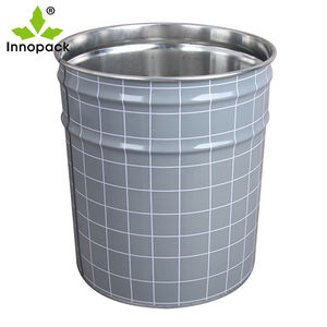 Seau métallique de 18 L avec couvercle, capacité 18 kg, en fer blanc de qualité alimentaire, impression personnalisée, vente directe usine - Product Image 5