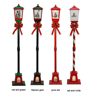 Farol Vertical Clásico con Base y Luz de Nieve, Lámpara de Nieve, Faroles Navideños - Product Image 4