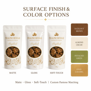 Sacchetti in plastica stand-up con finestra e chiusura a zip richiudibile per praline europee, caffè e alimenti, ideali per la vendita al dettaglio in caffetterie - Product Image 2