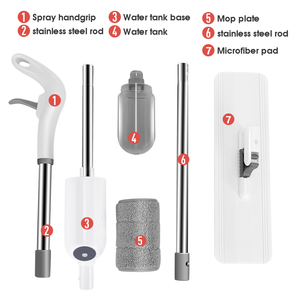 <span class=keywords><strong>Mop</strong></span> Masthome White Easy Cleaning 3 sezioni manico in acciaio inossidabile microfibra Magic Flat Water Spray <span class=keywords><strong>Mop</strong></span> - Product Image 5