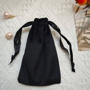 Sac à bijoux personnalisé de haute qualité, pochette en velours avec cordon de serrage, pochette pour collier, emballage pour bracelet, sac à bijoux, sac anti-poussière pour bijoux - Product Image 5