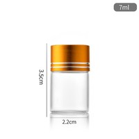 Bouteilles en verre vides 2026 à succès avec couvercle doré et bouchon à vis, 5 ml, 60 ml, conteneurs scellés pour liquides et aliments, idéaux pour la cuisine