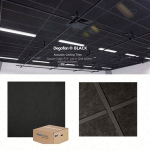 Plafond acoustique modulaire et amovible, dalles de plafond suspendues insonorisantes, dalles acoustiques en laine de roche pour usage médical, isolation - Product Image 6