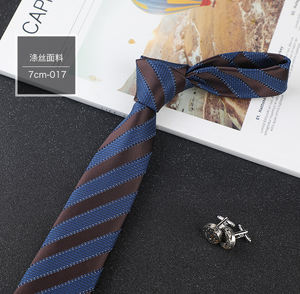 Cravatte a Righe Intrecciate con Motivi Floreali per <span class=keywords><strong>Uomo</strong></span>, Cravatte Sottili e Strette, Cravatte con Motivi Floreali, Corbatas Nuovissime in Microfibra - Product Image 2