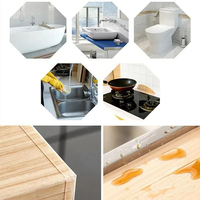 Verstärktes selbst klebendes PU-Dichtung streifen Wasch bares Bad Küchen band für Wanne Surround Toiletten schüssel Stick Gel-Nano Caulk Tape für