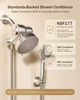 Filtre de Douche Professionnel avec Douchette et Pommeau de Douche Pluie pour Traitement de l'Eau Dure Hôtels et Salles de Sport