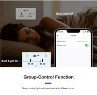 Prise murale universelle tactile SMARSECUR Tuya avec USB et Type-C, prises et interrupteurs muraux intelligents, norme britannique et européenne
