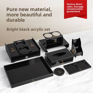 Boîte de rangement écologique pour consommables <span class=keywords><strong>d</strong></span>'hôtel Boîte à mouchoirs en acrylique avec bloc-notes pour <span class=keywords><strong>chambre</strong></span> et dossier de service - Product Image 5