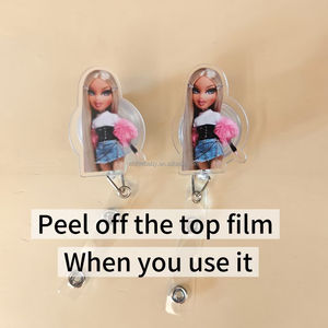 Cadeaux de remise de diplôme, porte-badge en acrylique, porte-carte d'identité pour infirmière, étudiant, avec clips, porte-badge Bratzs, accessoires pour infirmières - Product Image 3