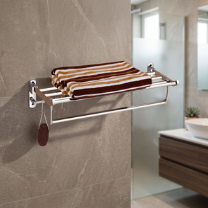 Porte-serviettes en acier inoxydable et aluminium de conception moderne fabriqué en Inde, accessoires de salle de bain haut de gamme, quincaillerie durable pour usage hôtelier - Product Image 1