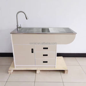 Equipo veterinario OSCAT, mesa de eliminación húmeda de acero inoxidable para laboratorio y Hospital, L1400xW600xH880mm - Product Image 1