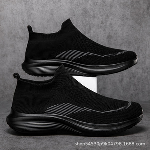 A09 sepatu lari pria, sneaker kasual ringan jala bernafas untuk olahraga nyaman berjalan Jogging Gym - Product Image 4