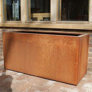 Corten Steel Eco-Friendly Outdoor Rust Color Home & Garden <b>Planters</b> <b>Box</b> <b>Planter</b> Flower Pot - Product Image 2