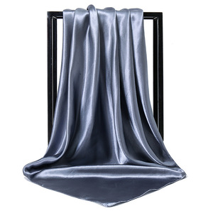 Foulard Quadrato in Raso di Poliestere 90*90CM, Tinta Unita, Traspirante, Resistente, per Tutte le Stagioni, Bandana Etnica per Donne - Product Image 3