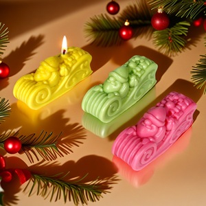 Santa Claus Shaped Silicone <b>Mold</b> For Candle Soap Cake Baking DIY Craft Molding Tools - Product Image 2