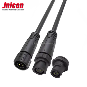 Jnicon M12 <span class=keywords><strong>10A</strong></span> 300V водонепроницаемый IP67 провод разъем 2P Push-Блокировка для освещения - Product Image 3
