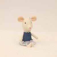 Poupées de famille kawaii mouse en peluche douce avec couronne pour filles et garçons