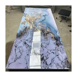 1220 2440 conception fond de <span class=keywords><strong>dalle</strong></span> de <span class=keywords><strong>marbre</strong></span> <span class=keywords><strong>blanc</strong></span> 3mm panneau UV feuille de <span class=keywords><strong>marbre</strong></span> <span class=keywords><strong>PVC</strong></span> panneaux muraux décoratifs en plastique - Product Image 2