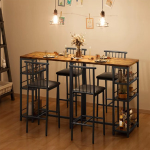 Tavolo da pranzo di alta qualità per 2 <span class=keywords><strong>con</strong></span> 2 sedie e una panca di stoccaggio piccolo tavolo da cucina <span class=keywords><strong>con</strong></span> portabottiglie - Product Image 1