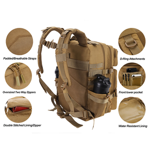 Sac à dos tactique de randonnée Trailpop avec logo personnalisé, imperméable, pour le camping, la chasse, les voyages, la randonnée, 45L, pour hommes - Product Image 5