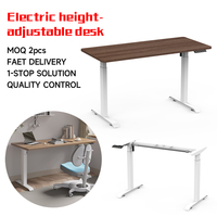 Bureau assis-debout électrique motorisé réglable en hauteur, poste de travail ergonomique pour entreprise et commerce