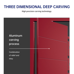 Modern Aluminum Pivot Entry Security <strong>Door</strong> with Waterproof Soundproof Fire Prevention Features - Product Image 5