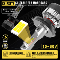Gview G12W Voiture LED H4 High Low Beam 30000lm H8 H11 9007 Phare LED Canbus Personnalisé Kit de Conversion de Phare LED
