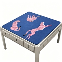 Tapis de Mahjong Américain Halloween Antidérapant en Diatomite Motif Léopard, Luxe Moderne, Vente Chaude, Idéal pour Cadeaux et Jeux