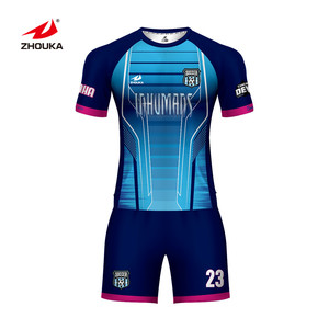 Supplier sublimation stripe soccer jersey set custom 100% polyester uniform soccer wear for adults - Product Image 4