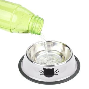 Anti kayma köpek maması paslanmaz çelik yem kasesi paslanmaz çelik <span class=keywords><strong>Pet</strong></span> su yiyecek kasesi köpek kedi besleyiciler için çanak - Product Image 2