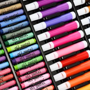 168 PCS रंग कलम रंगीन पेंसिल Crayon मोम तेल पेंटिंग ब्रश बच्चों बच्चों ड्राइंग के लिए ड्राइंग कलम उपकरण कला सेट - Product Image 4