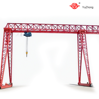 Grue portique à poutre unique de 16 tonnes avec hauteur de levage de 10m, quai de levage, chargement, déchargement, composant central à engrenages de type MH