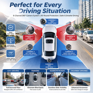 กล้องพาโนรามา <span class=keywords><strong>360</strong></span> องศา ระบบมองภาพรอบทิศทางแบบ HD กล้องวิดีโอ <span class=keywords><strong>VR</strong></span> สำหรับรถ SUV รถบรรทุก ระบบตรวจสอบยานพาหนะ โซลูชั่นการจอดรถ - Product Image 2