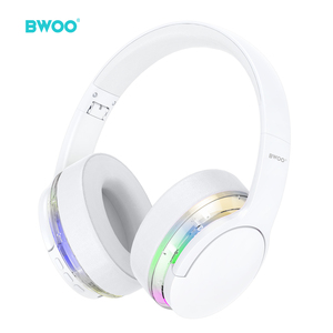 Bwoo ANC Hifi Stereo Âm Thanh Không Dây Over Ear Tiếng Ồn Hủy Bỏ Tai Tai Nghe Với <span class=keywords><strong>Microphone</strong></span> Cầu Vồng RGB Tai Nghe - Product Image 2