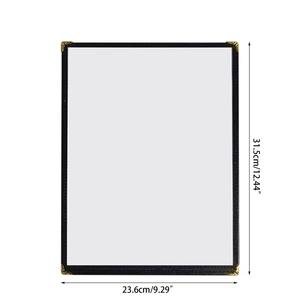 Prix usine PVC Transparent A4 Argent Coin Recette Livre à La <span class=keywords><strong>Carte</strong></span> Boissons Liste Menu Dossier pour Restaurant Café - Product Image 6