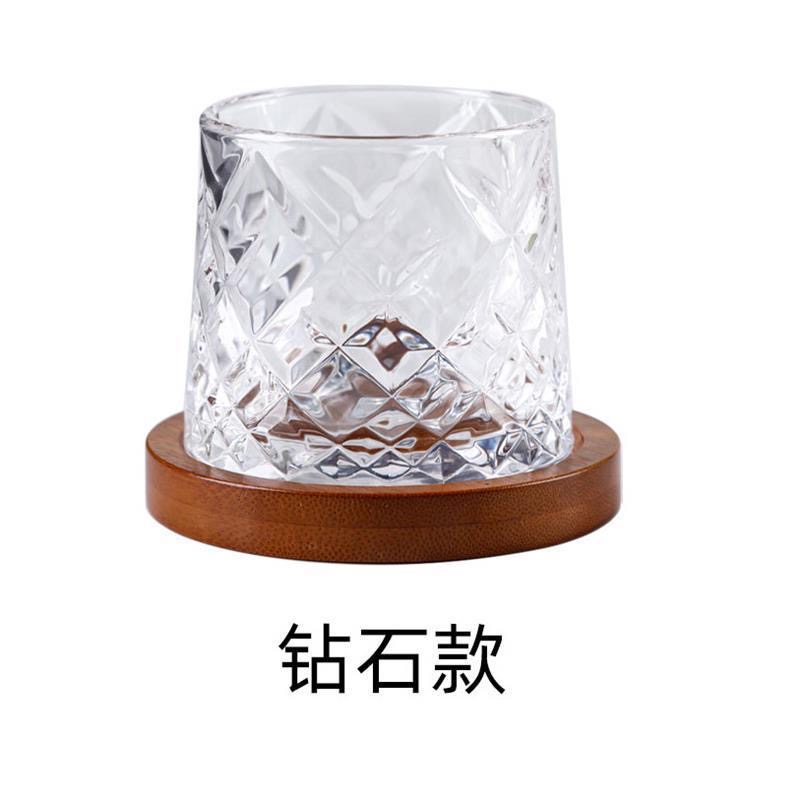 330ml Rotating Whiskey Glasses Spinning Swirling Drinking Glasses Stress Tumbler