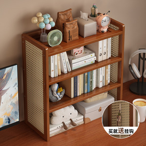 Étagère de bureau Bamboo In The Wind à 3 niveaux, support de rangement multi-niveaux en bambou pour livres, organisation de l'espace de travail - Product Image 4