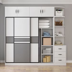 Gabinete de almacenamiento moderno de madera maciza de gama alta hecho a medida de madera ancho 1,8 m armarios de madera maciza para armario de dormitorio - Product Image 2