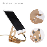 Soporte Plegable Ajustable en Altura para Teléfono Móvil y Tableta, Mini Soporte de Escritorio para Teléfono Celular con Doble Soporte y Logotipo Personalizado