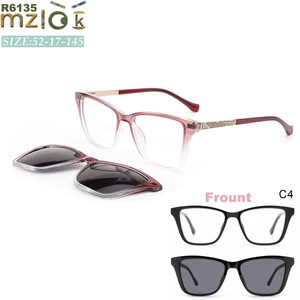 Mizilook RB6132-39 kho-rượu vang màu đỏ kính mát Clip với nam châm quang khung <span class=keywords><strong>Polaroid</strong></span> vu400 Kính mát cho phụ nữ - Product Image 4