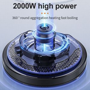 Electric <b>Kettle</b> 2L Glass Stainless Steel Automatic Power Off Household <b>Water</b> Boiler - Product Image 4