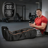 Masseur de jambes sans fil à compression d'air pour athlètes - Rechargeable, pression de 40 à 220 mmHg, 6 modes de massage, soulagement des douleurs musculaires