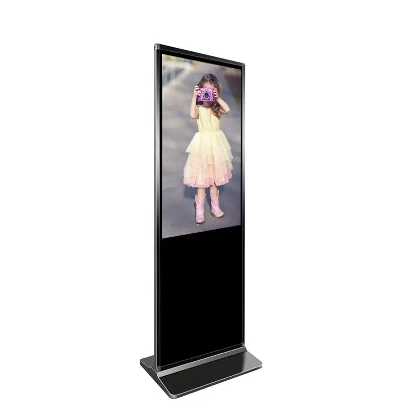 Produsen Iklan Dalam Ruangan Digital 32 43 55 Inci, Display Iklan Totem Lantai Berdiri Lcd Layar Sentuh Kios